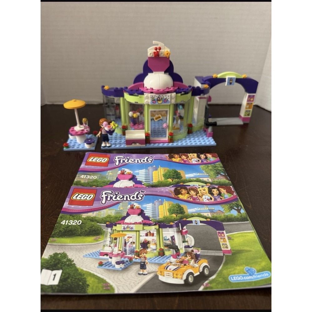 LEGO Friends 41320 Frozen Yogurt Shop w/ Box & Manuals - Missing Olivia & Car